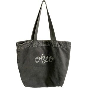 OHIO Black Denim Tote Bag